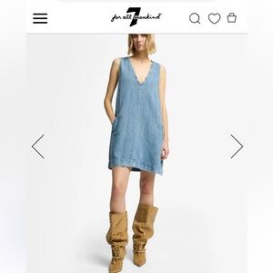7 for all mankind denim sleeveless Dress
